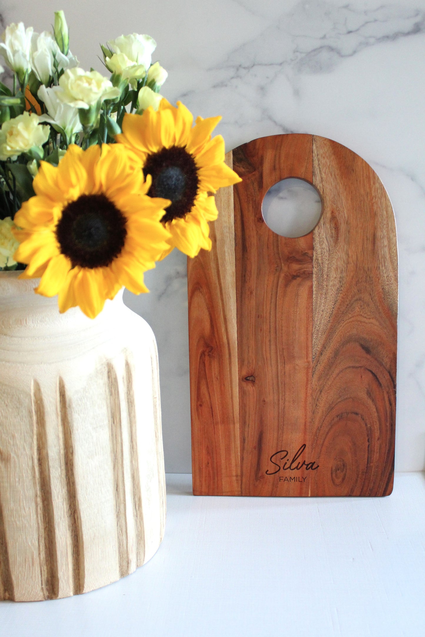 Custom Arch Cutting Board - Acacia Wood