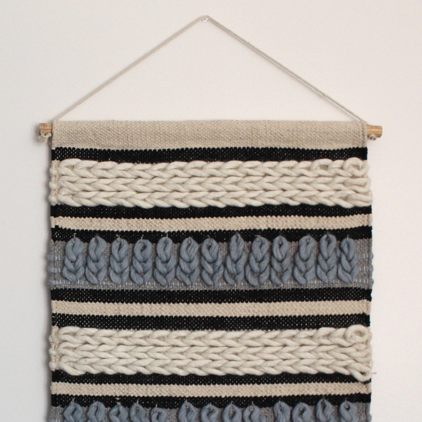 Handwoven Wall Hanging - Tonal Blue