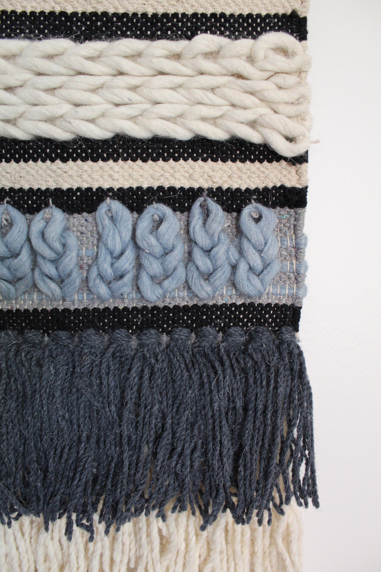 Handwoven Wall Hanging - Tonal Blue