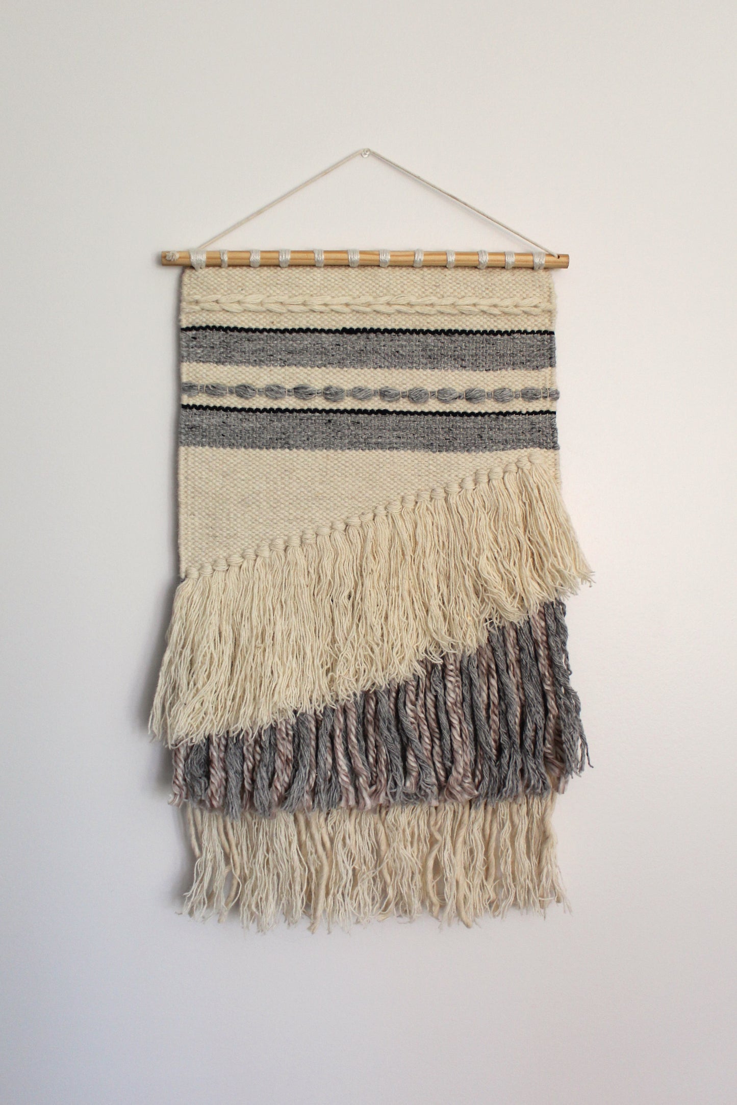 Handwoven Wall Hanging - Grayscale