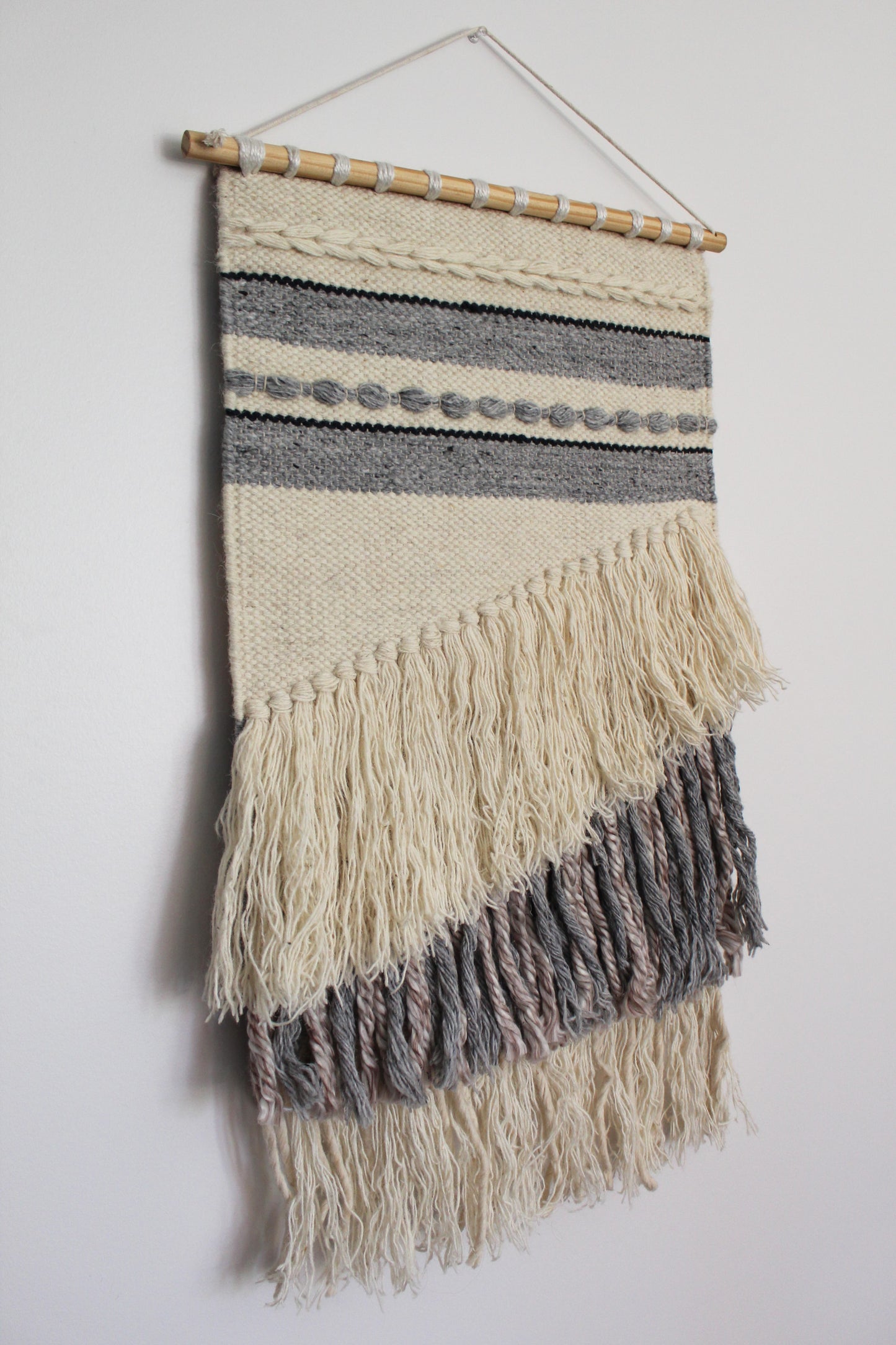 Handwoven Wall Hanging - Grayscale