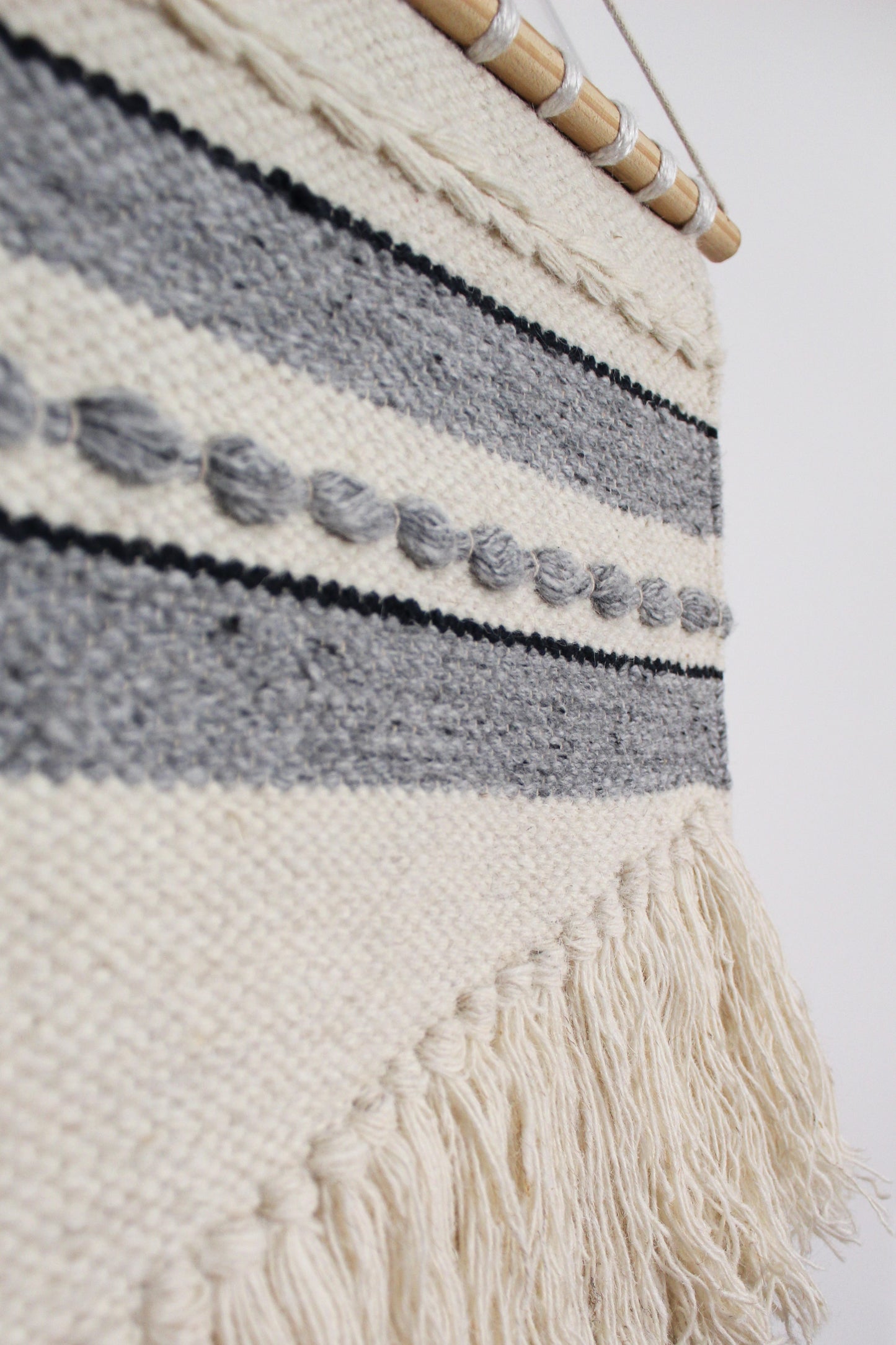 Handwoven Wall Hanging - Grayscale