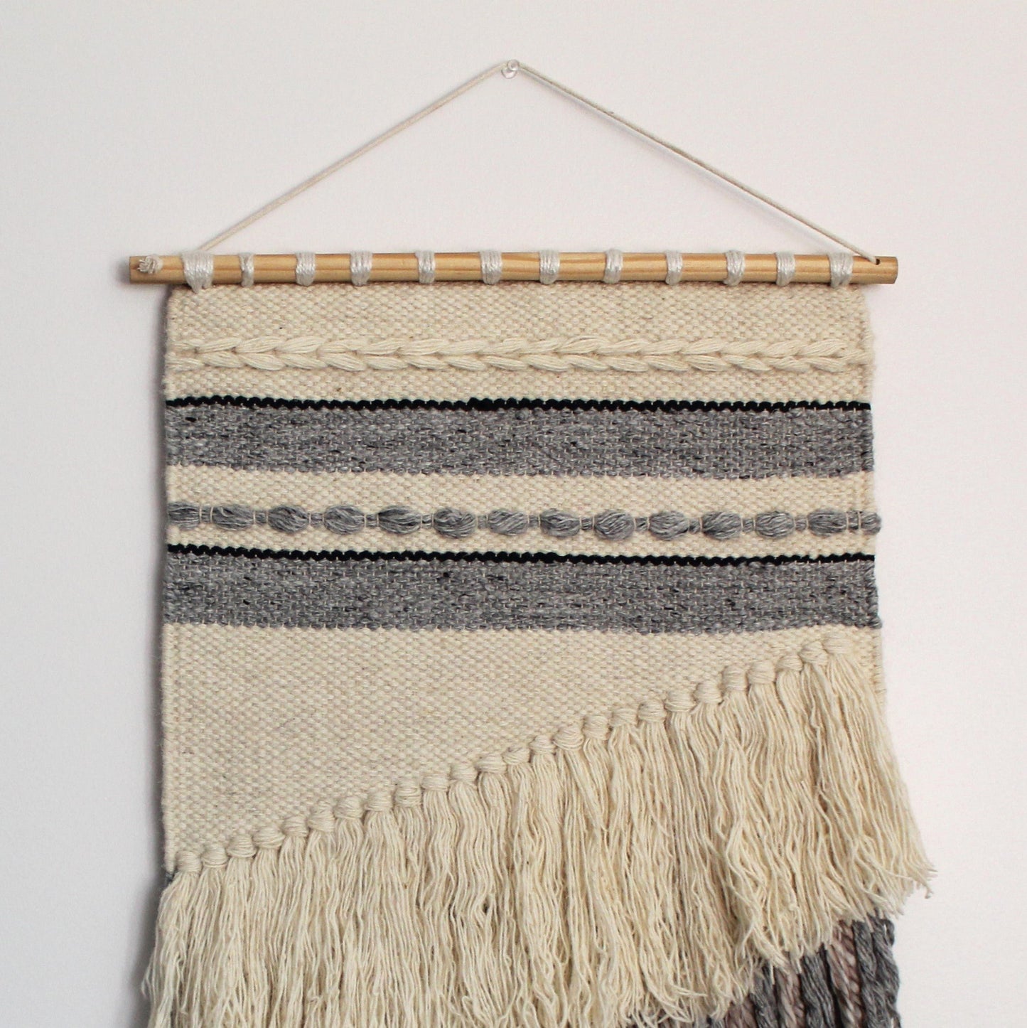 Handwoven Wall Hanging - Grayscale