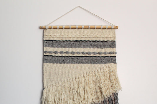 Handwoven Wall Hanging - Grayscale