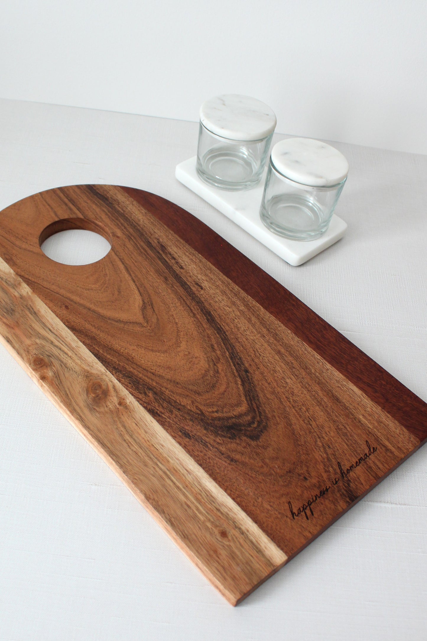 Marble & Glass Condiment Set