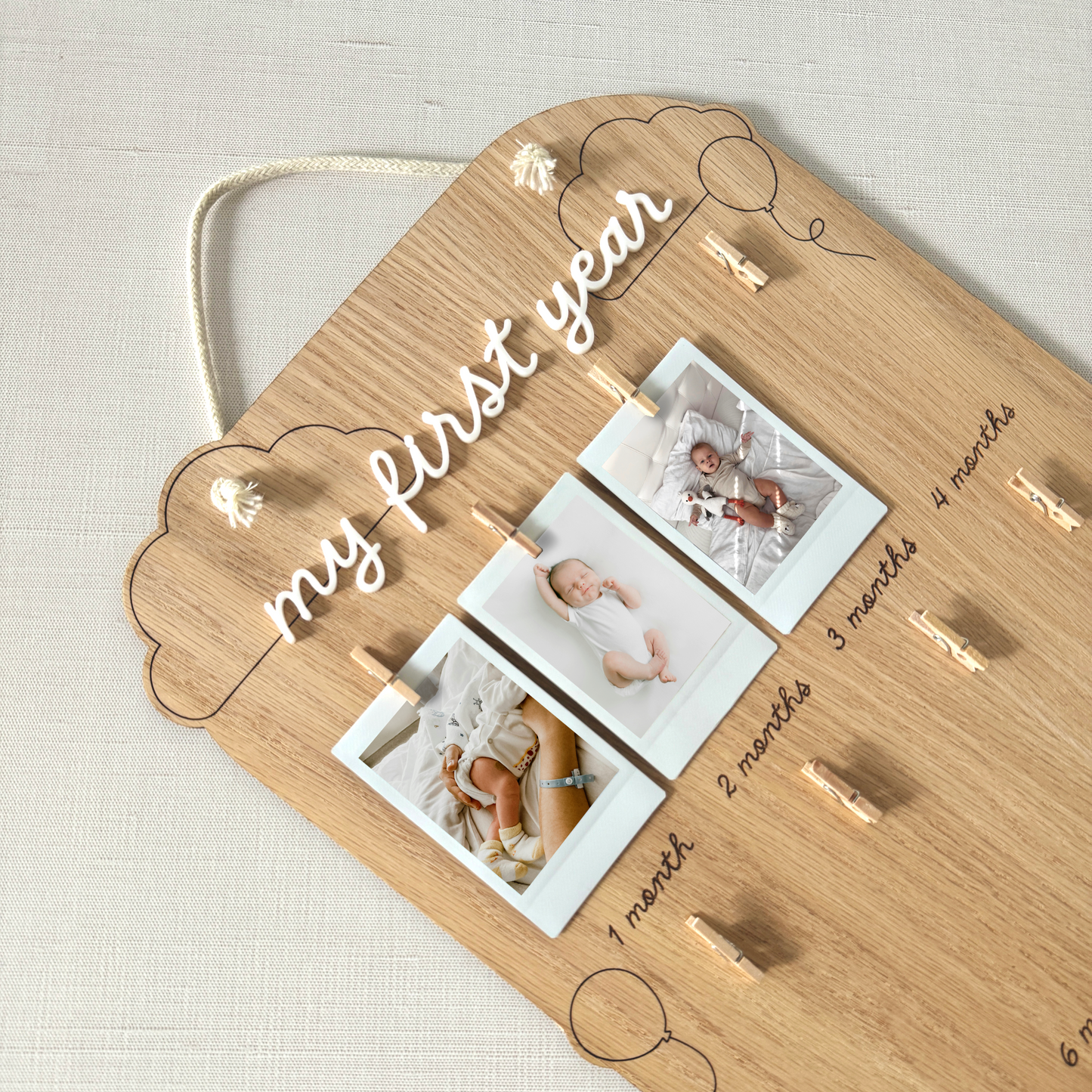 My First Year Picture Holder - Soft Skies