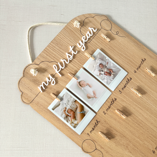 My First Year Picture Holder - Soft Skies