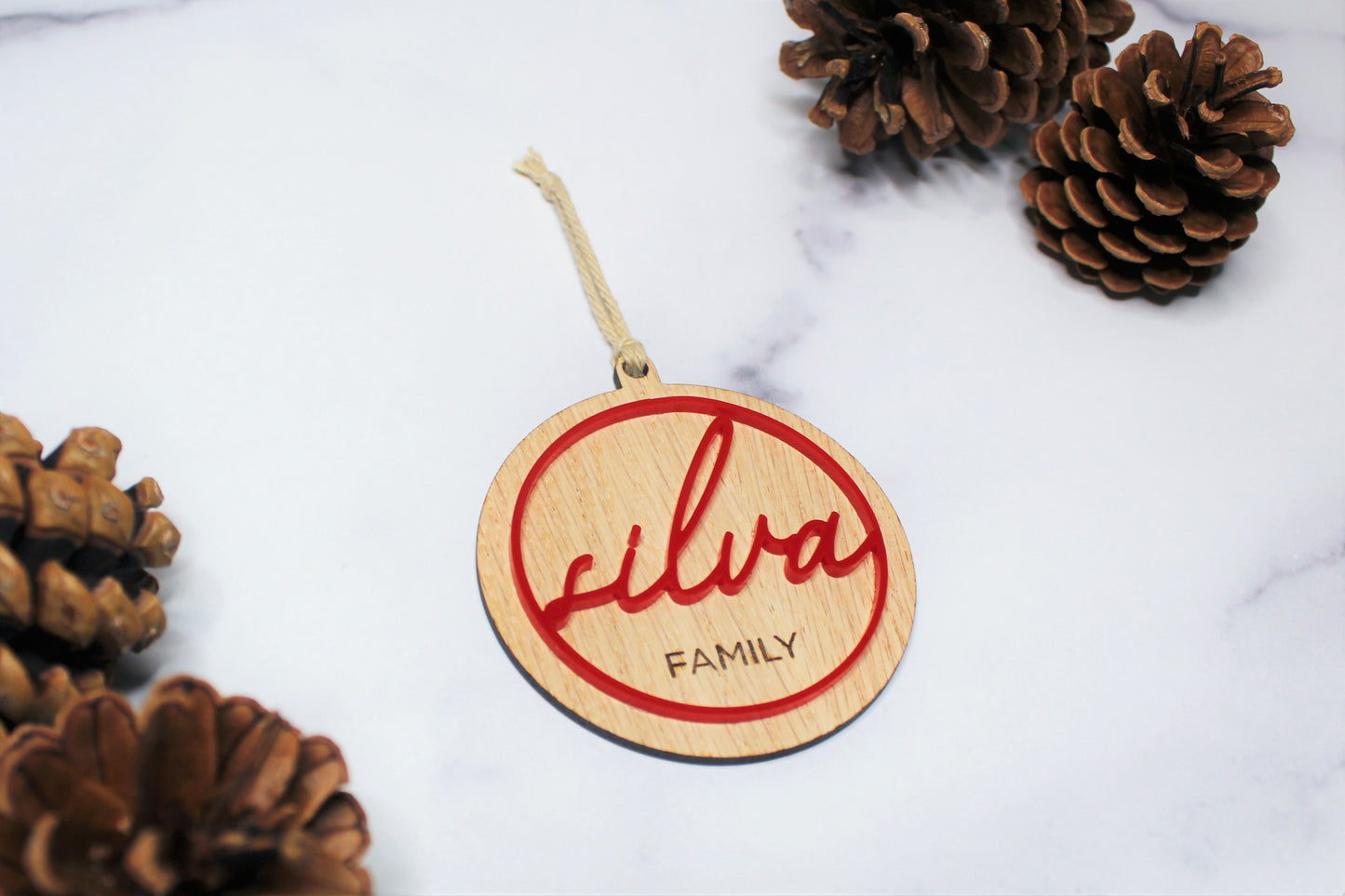 Custom Family Name Ornament