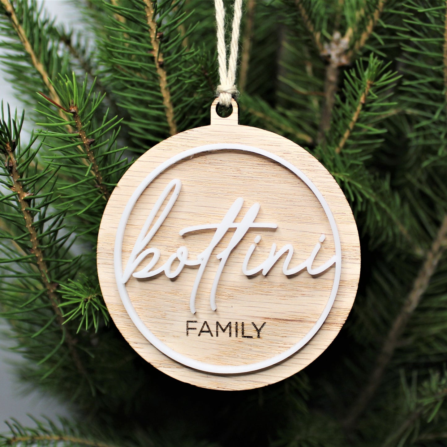 Custom Family Name Ornament