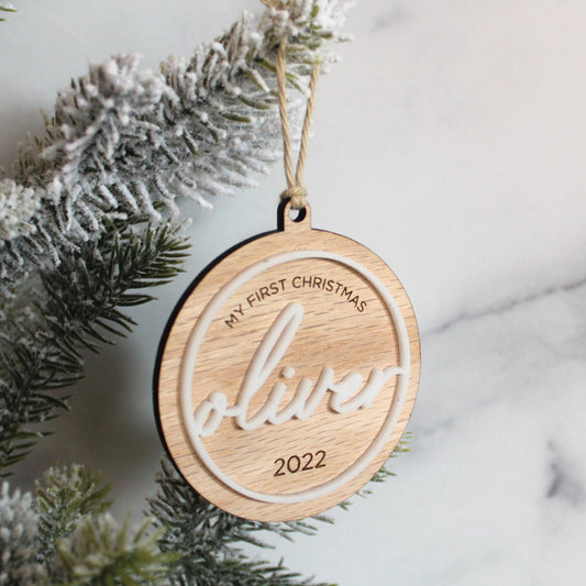 Custom Baby's First Christmas Ornament